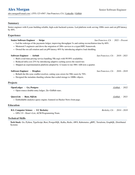 Executive resume template